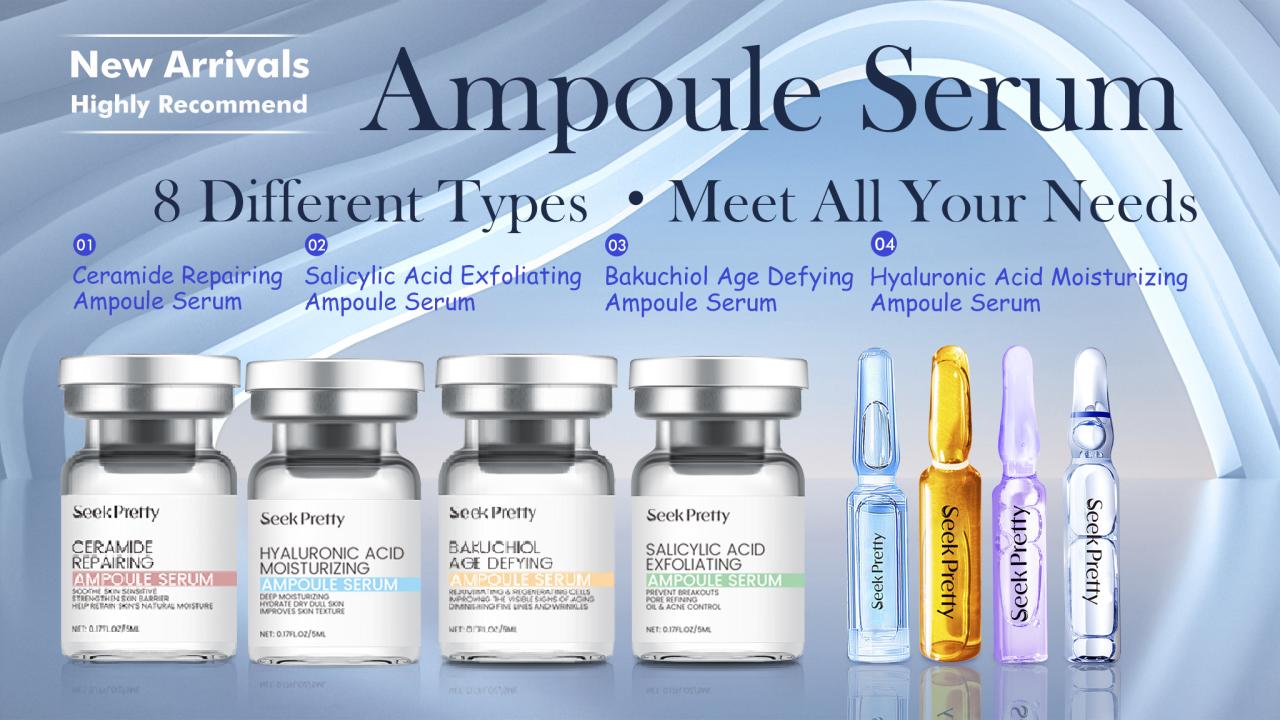 EGF ampoule serum for improving skin elasticity and firmness